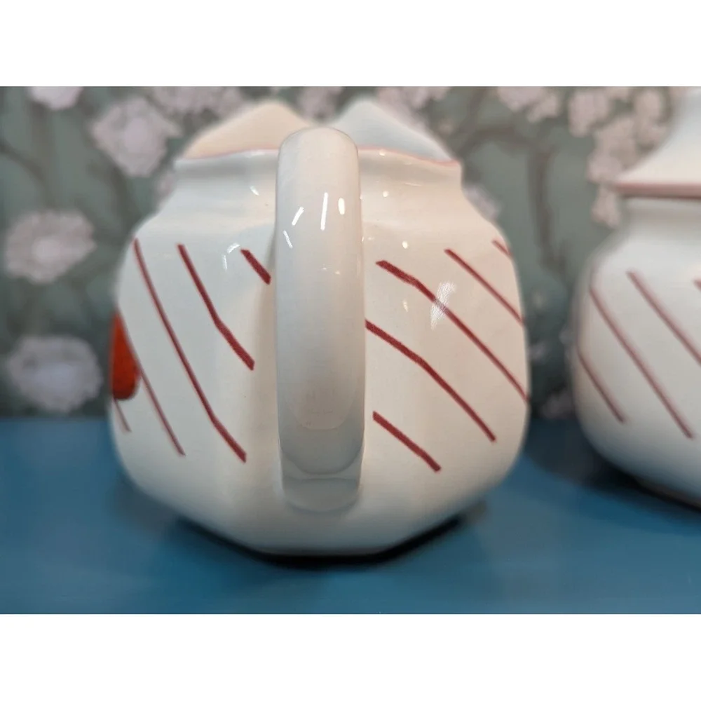 Mikasa Fresh Fruit Strawberries Creamer Sugar Bowl Set DP 002 Japan Vintage